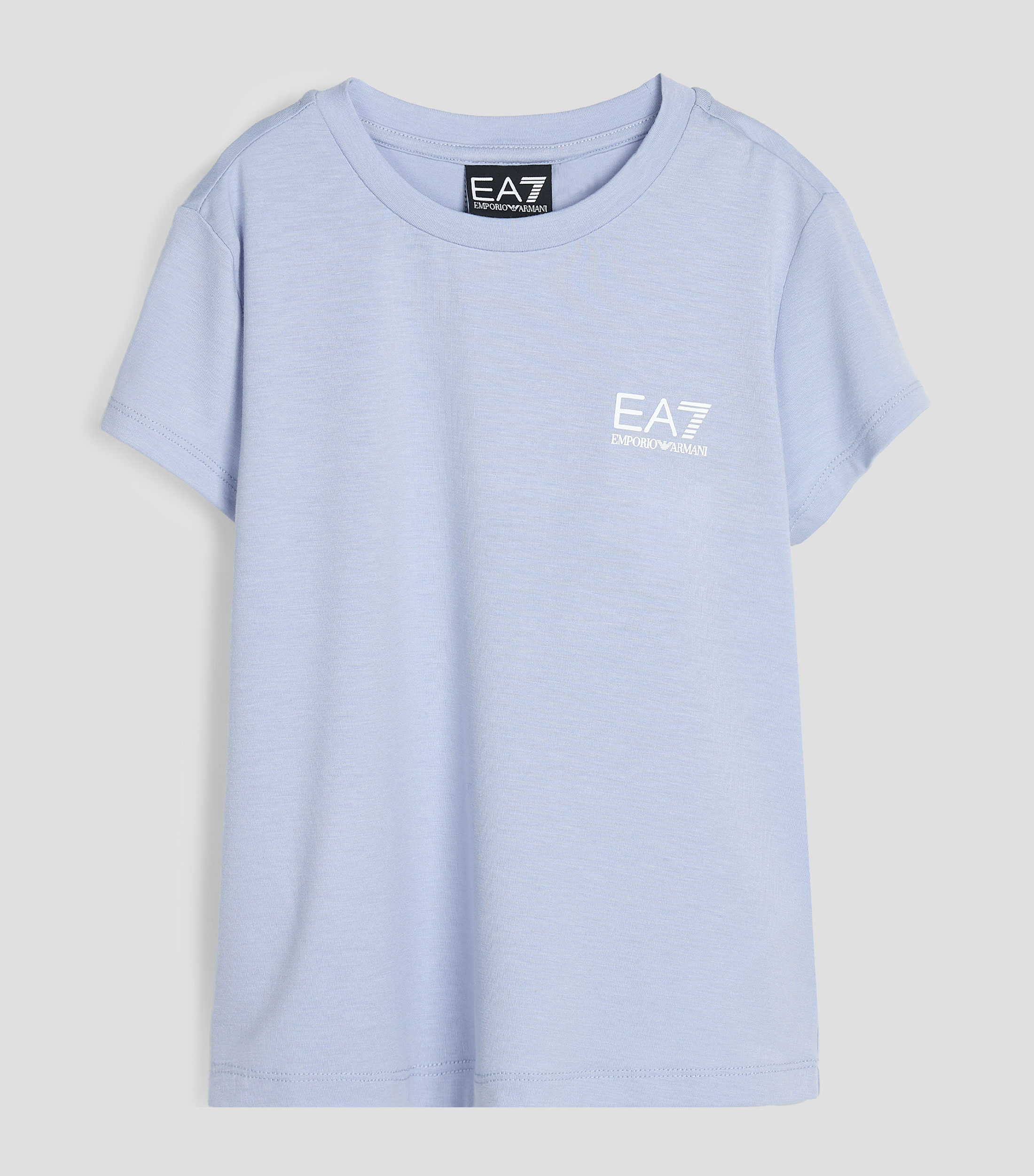 Playera de cuello redondo con manga corta y bordado Niña